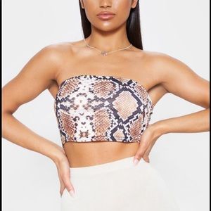 Snakeskin Tube Top | Pretty Little Thing